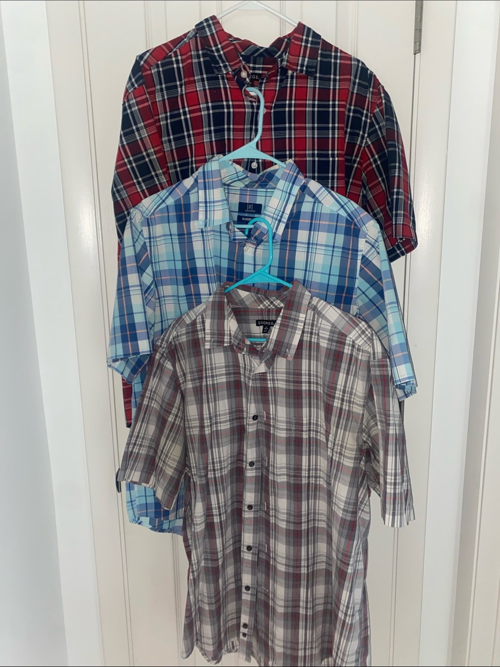 George Short-Sleeve Plaid Button-Up Shirt Bundle